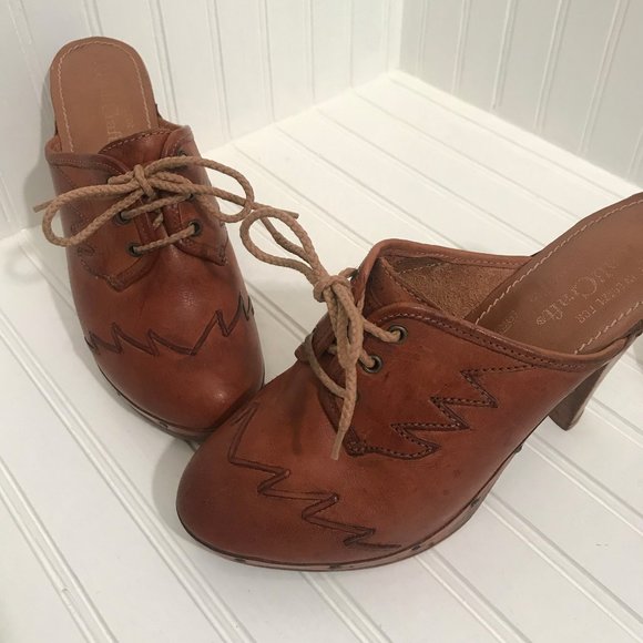 Vintage 70's QualiCraft Wooden Heel Platform Clogs - Picture 6 of 14